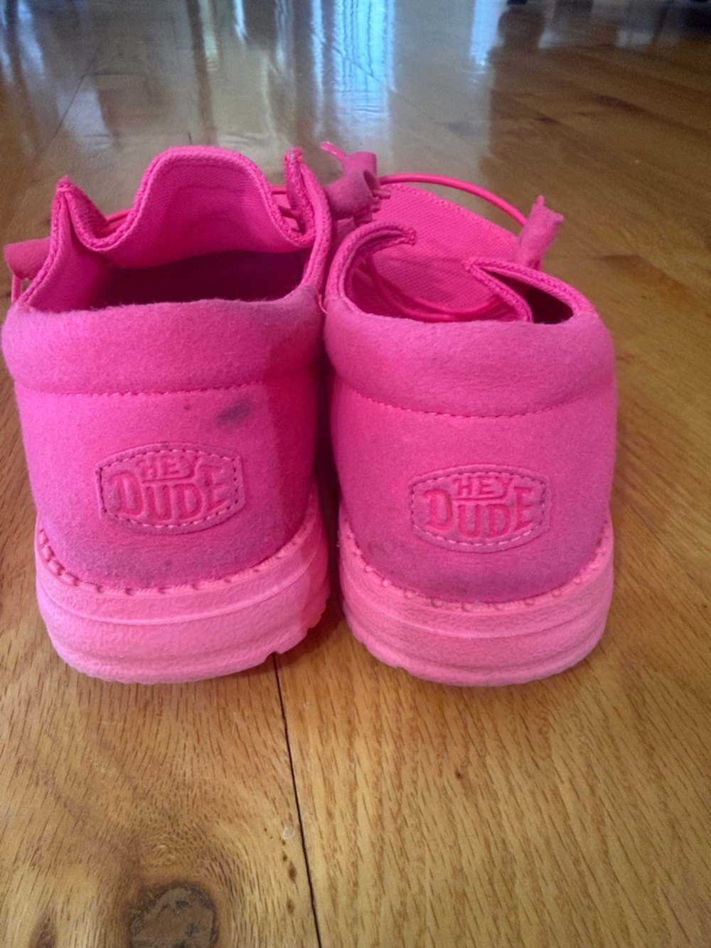 Women’s Pink Hey Dudes - Picture 4 of 5